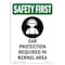 Signmission OSHA Sign, Ear Protection Required W/ Symbol, 18in X 12in Rigid Plastic, 12" W, 18" H, Portrait OS-SF-P-1218-V-11070 - alternate 1
